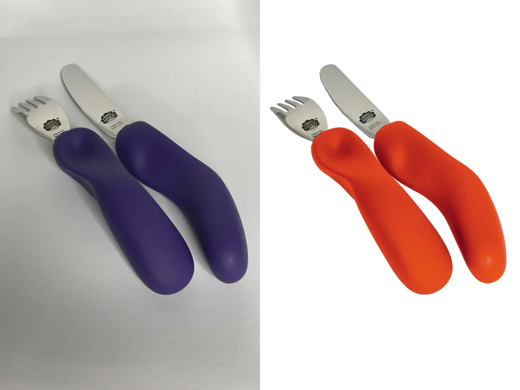 E-commerce Image Editing Services 4 Before and after of a product image with enhanced color correction by Clarity Edit