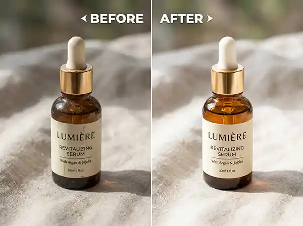 How to Retouch Product Photos for eCommerce Like a Professional — A Real-World Guide 2 Before and after product photo retouching for eCommerce