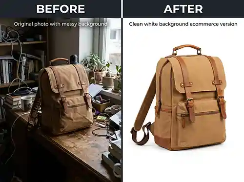 Ecommerce Product Background Removal: A Practical Guide for Online Sellers 5 Ecommerce product background removal before and after comparison