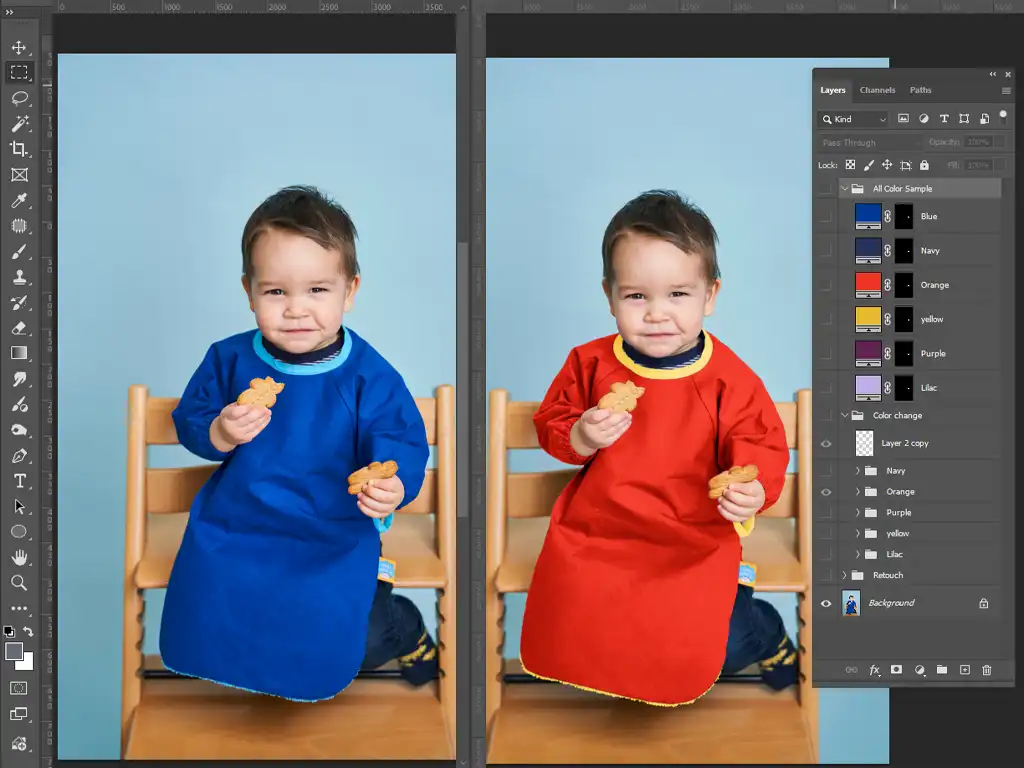 Basic Image Adjustments 3 Photo editor manually correcting color and exposure during basic image adjustment services