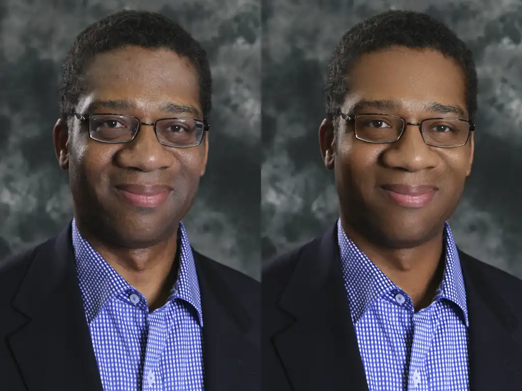Photo Retouching Services 4 Before and after portrait retouching showing natural skin and blemish removal