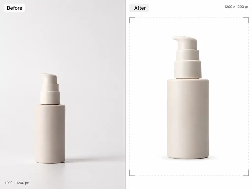Cropping & Resizing 1 Professional image cropping and resizing service for ecommerce product photos by Clarity Edit