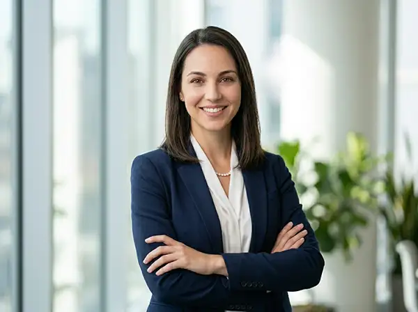 Portrait Photo Retouching: Complete Guide for Natural Results 6 Professional business portrait with natural skin retouching, balanced lighting, and a clean studio background.